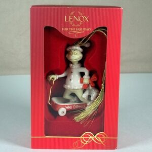 Lenox Dr. Seuss GRINCH-WHO EXPRESS Holiday Christmas Ornament 2008 in Box